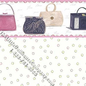 (image for) Pretty Accessories Pattern Miniature Wallpaper for Dollhouses