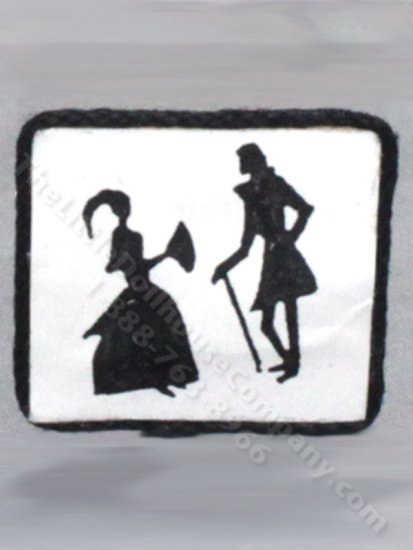 (image for) Miniature Silhouetted Couple Print for Dollhouses