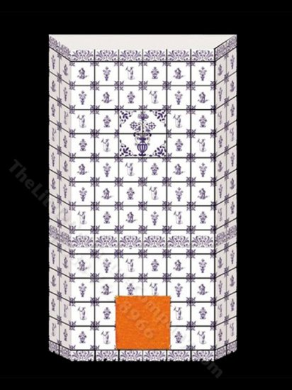 (image for) Dollhouse Scale Model Mosaic Fireplace
