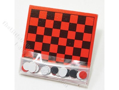 (image for) Miniature Checkers Board Set for Dollhouses