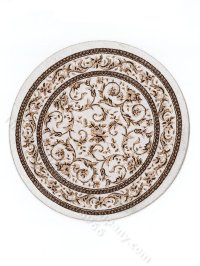 (image for) Round White Woven Rug for your Dollhouse