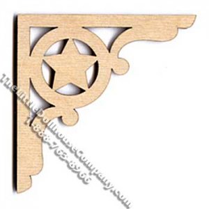 (image for) Unfinished Laser Cut Corner Bracket for Dollhouse Scale Models