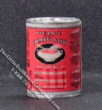 (image for) Miniature Tomato Soup Can for Dollhouses
