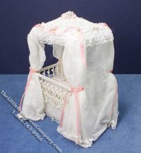 (image for) Miniature White Covered Crib by Serena Johnson