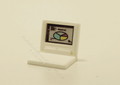 (image for) Dollhouse Scale Model Laptop Computer with Graph