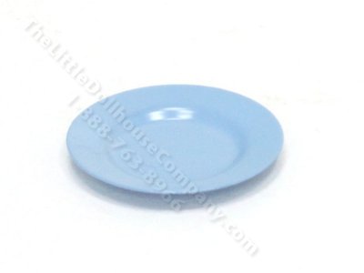 (image for) Miniature Metal Blue Plate for Dollhouses