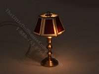(image for) Miniature 12v Medium Table Lamp for Dollhouses - Red