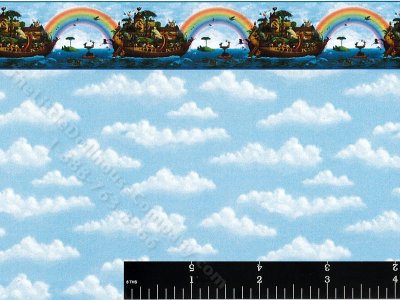 (image for) Dollhouse Scale Model Wallpaper Noah's Ark Cloud Pattern