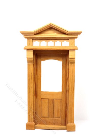 (image for) Dollhouse Scale Model Cedar Hooded Door