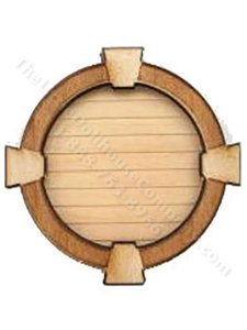 (image for) Miniature Gable Vent Window, Keystone Trim