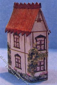 (image for) Miniature Lithographed Country House Kit for Dollhouses