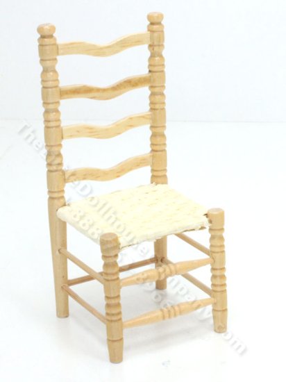 (image for) Miniature Oak Ladderback Chair with Woven Seat