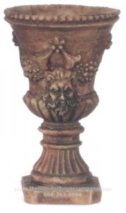 (image for) Miniature Large Aged Urn in Grey for Dollhouses