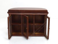 (image for) Miniature Walnut Half-Circle Bar with Brass Rail