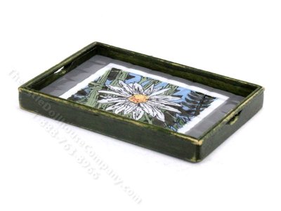 (image for) Miniature Daisy Tile Tray for Dollhouses