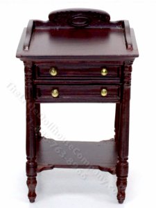 (image for) Miniature Mahogany Nightstand for Dollhouses