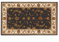 (image for) Miniature Extra Small Scale Black and Cream French Rug