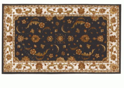 (image for) Miniature Extra Small Scale Black and Cream French Rug