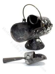 (image for) Miniature Vintage Coal Scuttle With Scoop For Dollhouses