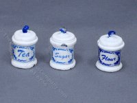 (image for) Miniature Set of 3 Canisters for Dollhouses