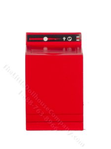 (image for) Miniature Red Washing Machine for Dollhouses