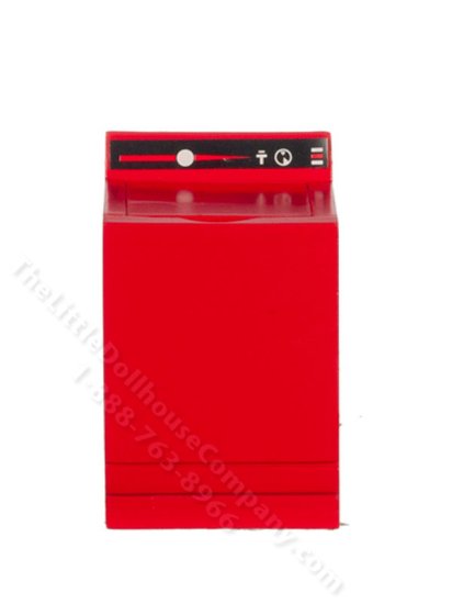 (image for) Miniature Red Washing Machine for Dollhouses