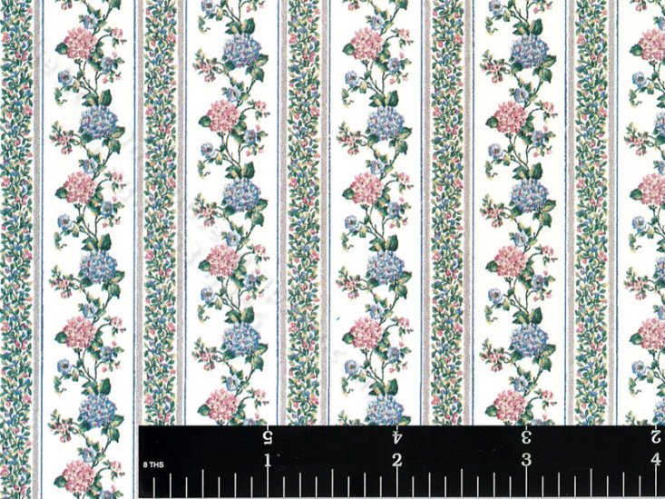 (image for) Kismet Stripe Pattern Miniature Wallpaper for Dollhouses - Pink