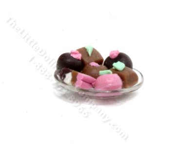 (image for) Miniture Glass Plate of Chocolates