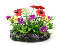 Miniature Poppies and Pansies in Soil by Mini Creations by Judy (image for) Miniature Poppies and Pansies in Soil by Mini Creations by Judy