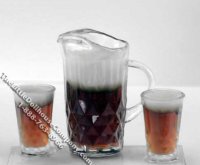 (image for) Dollhouse Scale Model Pitcher of Beer with Two Glasses