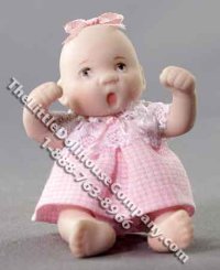 (image for) Miniature Sitting Baby Doll by Patsy Thomas for Dollhouses