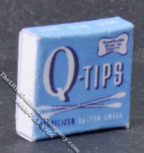 (image for) Miniature Cotton Swabs Box for Dollhouses