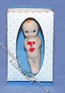 (image for) Miniature Kewpie Doll in a Blue Box Kit for Dollhouses