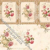 (image for) Love Notes Floral Pattern Miniature Wallpaper for Dollhouses