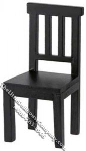 (image for) Miniature Black Benson Chair for Dollhouses