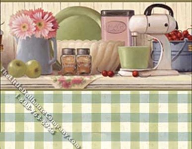 (image for) Miniature Milk Glass Pattern Wallpaper for Dollhouses