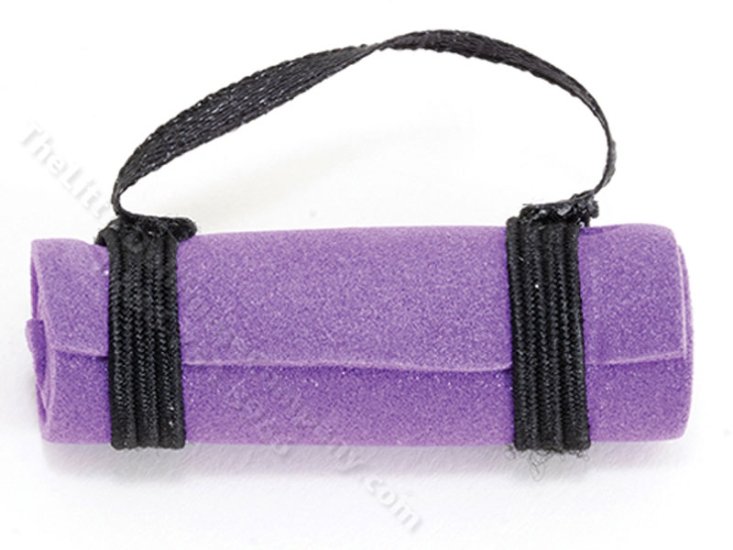 (image for) Miniature Purple Yoga Mat for Dollhouses