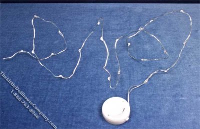 (image for) Miniature 42" 20 White Light Christmas Tree String for Dollhouse