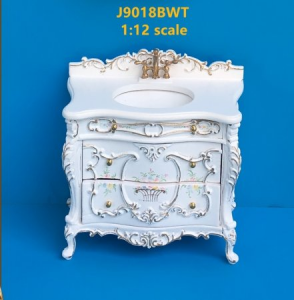 (image for) Sink Painted Baroque Style-White