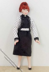 (image for) Red Haired Woman Wearing an Polka-dot Dress by Patsy Thomas