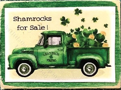 (image for) Miniature "Shamrocks for Sale" Sign for Dollhouses