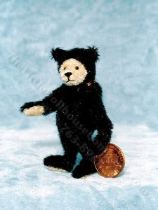 (image for) Miniature Black Teddy Bear Kit for Dollhouses