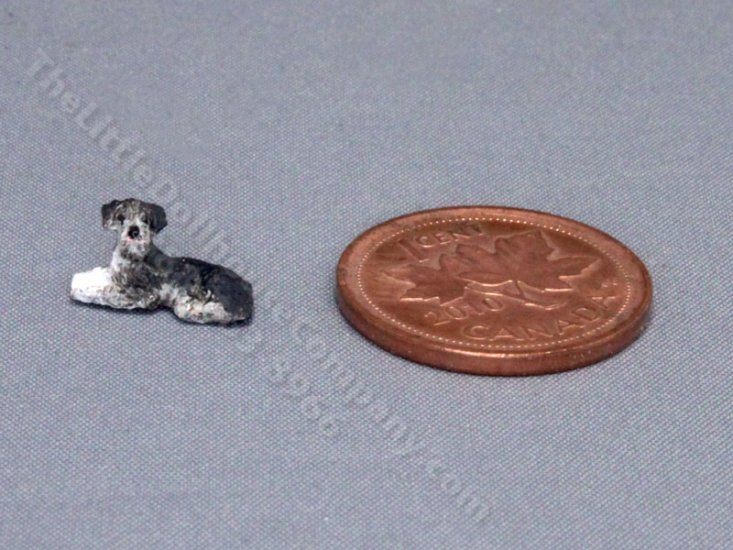 (image for) 1/144 Scale Border Collie Polymer Figurine for Dollhouses