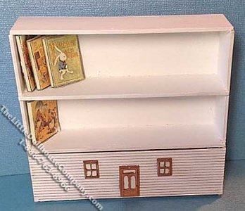 (image for) Miniature Girls Bedroom Low Bookcase Kit for Dollhouses