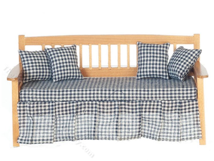 (image for) Miniature Oak Daybed for Dollhouses