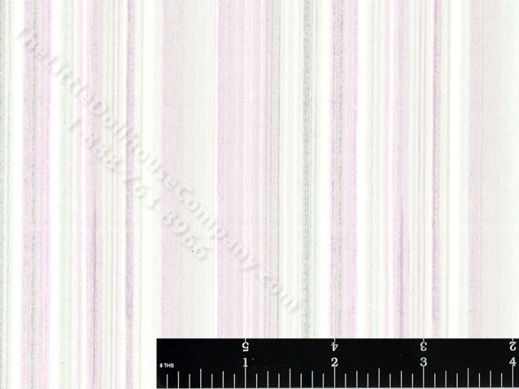 (image for) Lilac and Teal Stripe Miniature Wallpaper for Dollhouses