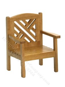 (image for) Miniature Maple Garden Chair for Dollhouses