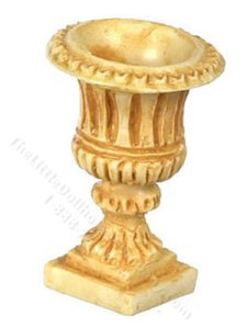 (image for) Miniature Large Tan Urn for Dollhouses