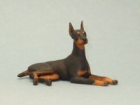 (image for) Miniature Laying Female Doberman Pinscher by Karl Blindheim
