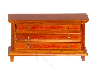 (image for) Miniature Country Dresser for Dollhouses - Walnut